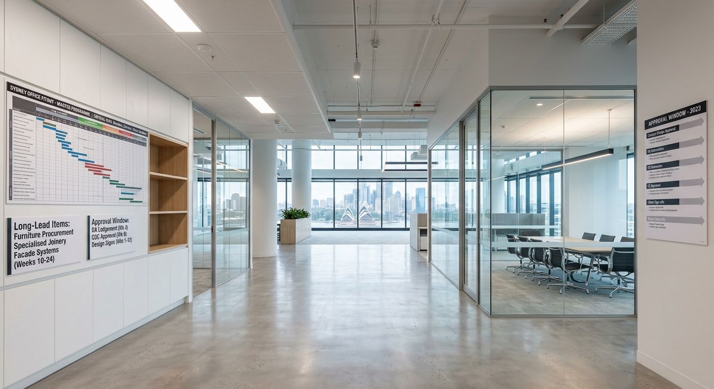 Project Manager’s Programme View of a Sydney Commercial Office Fitout: Critical Path, Long-Lead Items and the Approval Window
