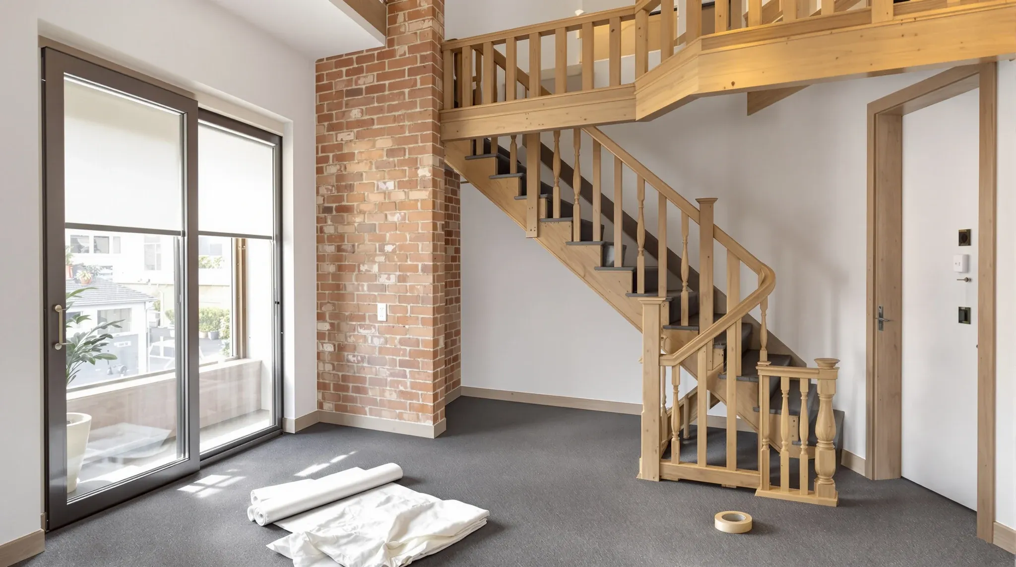 Finished small professional office suite on the upper floor of a strata building above shops
